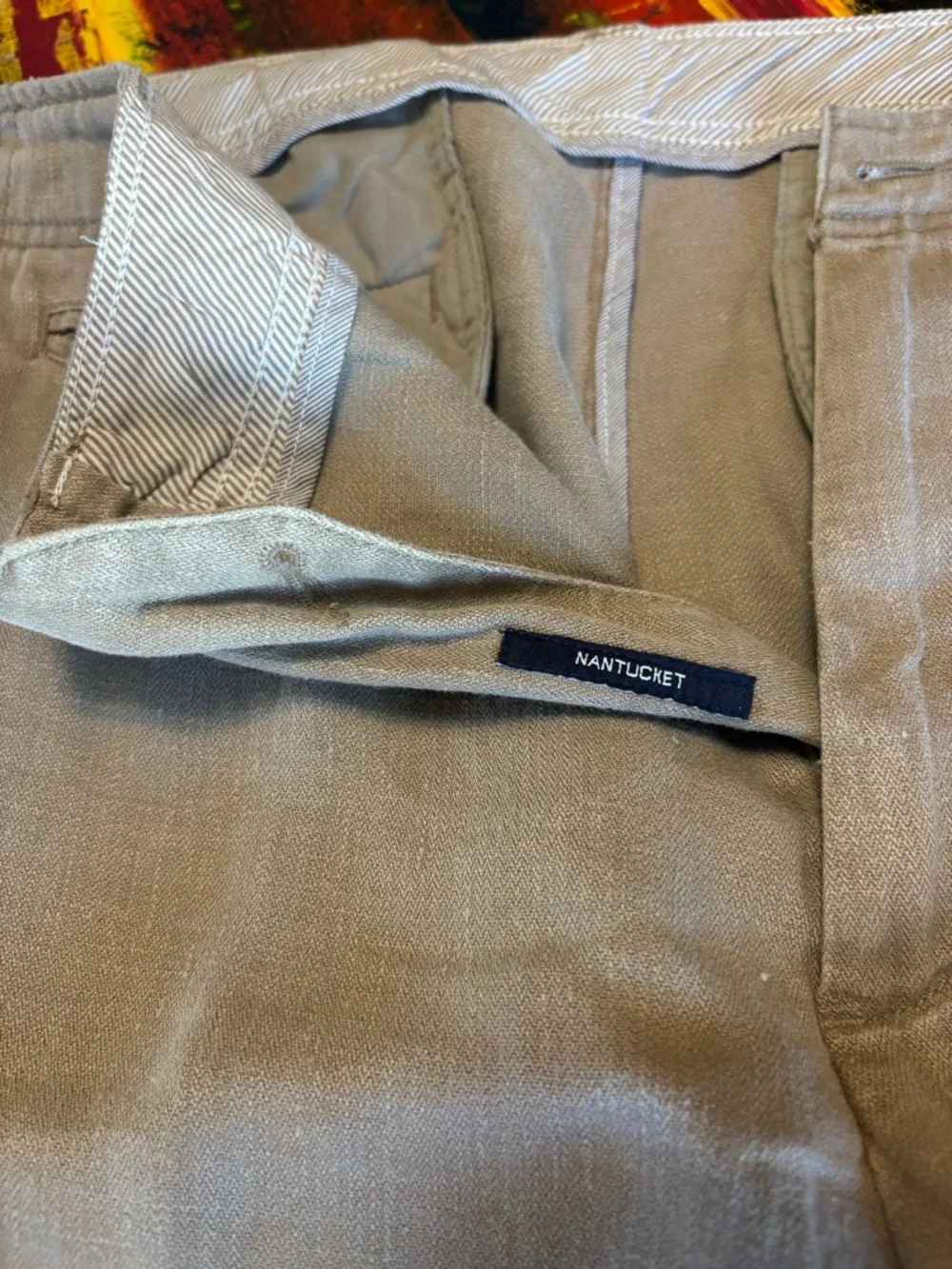 Daniel Cremieux Beige Linen Chinos
